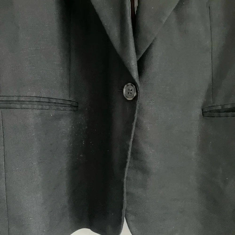 J CREW Parke Black Linen Blend Blazer Size 18 - Picture 6 of 12